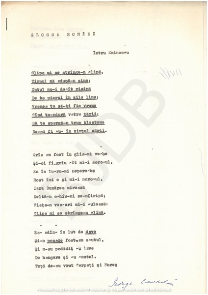 M-1248-1 - Glosa română. GEORGE COANDĂ